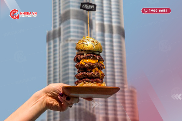 Burger Khalifa – Món ăn dát vàng ở Dubai